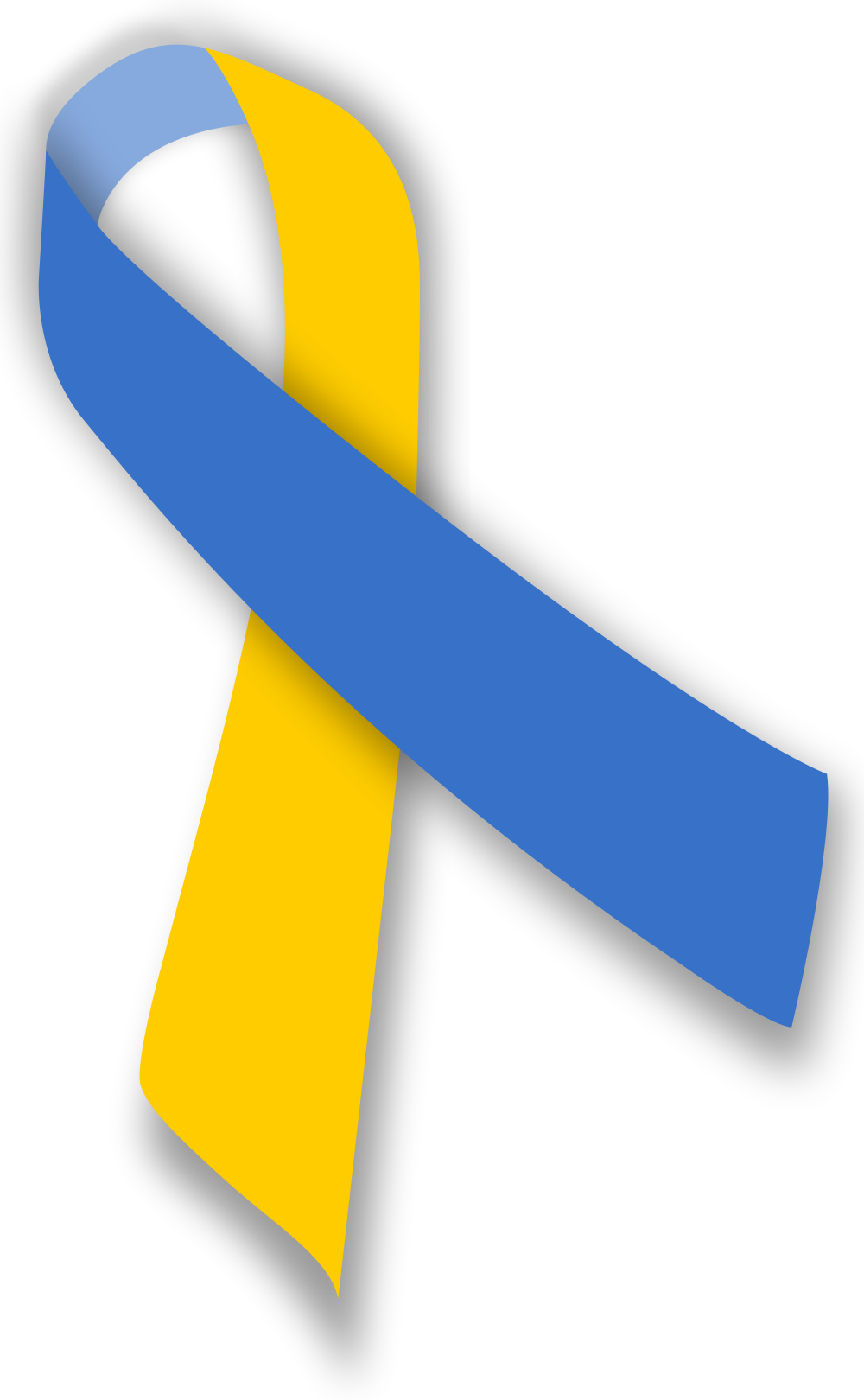 Blog - Blue And Yellow Ribbon Png (2000x3240)