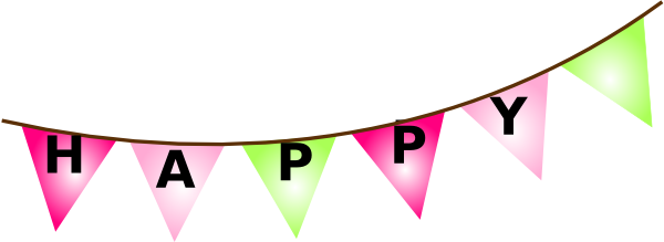 Bunting Banner Clipart - Clip Art (600x219)