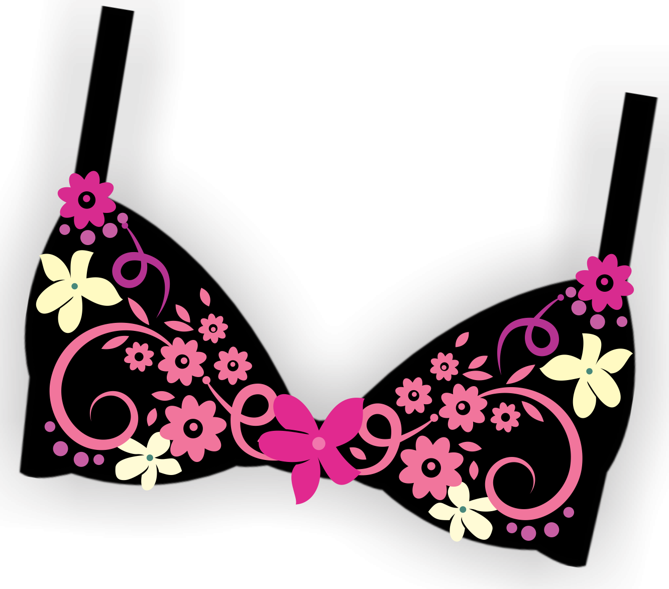 Bling The Bra Is A Fundraising Contest That Promotes - Clip Art Bra For Breast Cancer (1332x1173)