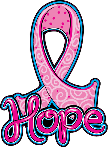 Pink Ribbon "hope" Decal / Sticker-hope Decal, Pink - Pink Ribbon Hope (378x513)