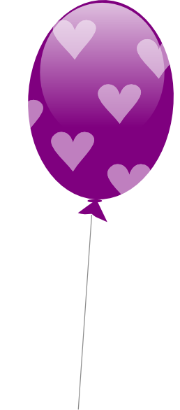 Purple Balloon Transparent Png Clip Art Image - Balloon (258x586)