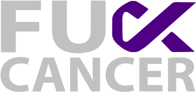 Purple Ribbon F Cancer Text Vinyl Decal Sticker, Premium - Katrechimbas Logo (400x400)