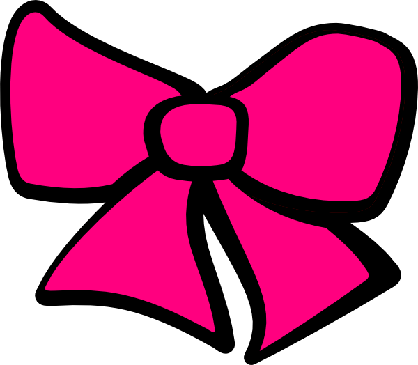 Hair Bow Clip Art At Clker - Hair Bow Clipart (600x524)
