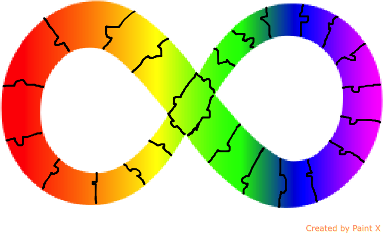 Autism Awareness/acceptance Infinity Ribbon By Hdlmatchette - Autism Acceptance Ribbon (768x527)