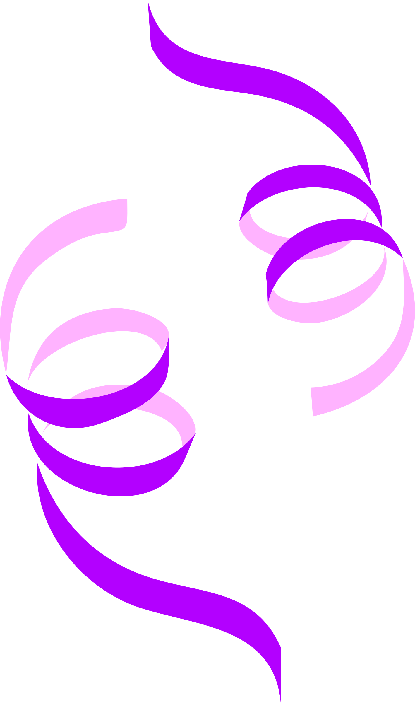 Big Image - Party Streamers Clipart Transparet (1418x2400)