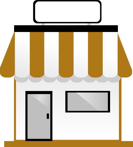 Shop Front Without Title Clip Art - Front Of A Shop Clip Art (540x597)
