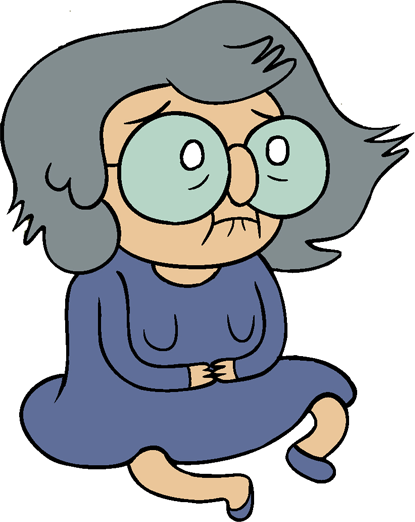 The Enchiridion - Adventure Time Old Lady (415x522)