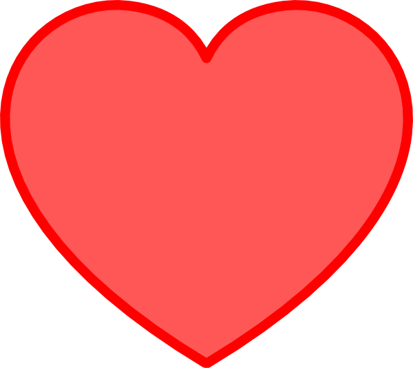 Red With Red Heart Clip Art At Clker Com Vector Clip - Red Love Heart Clipart (833x750)