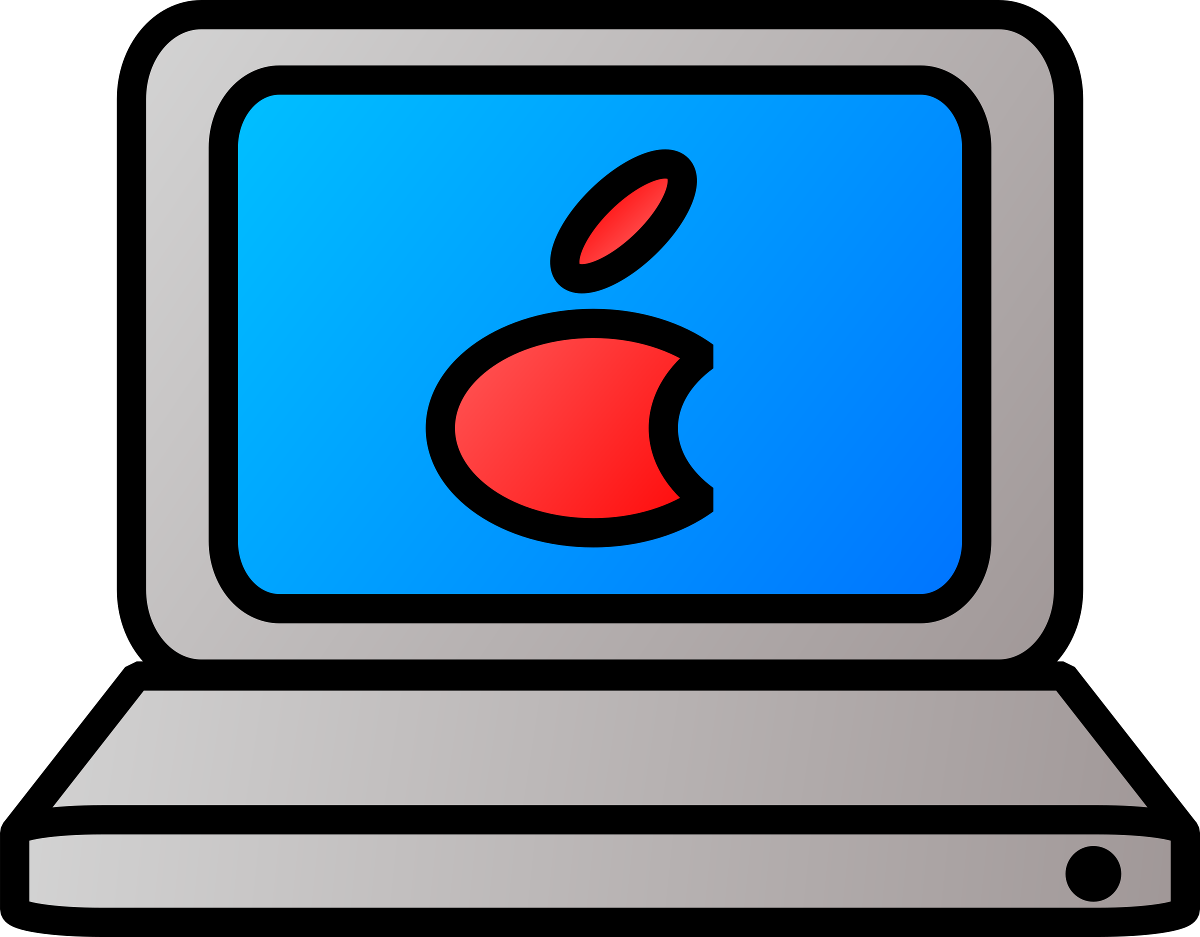 Free - Laptop Apple Cartoon Png (2400x1874)