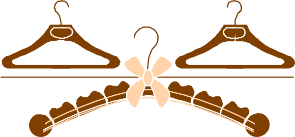 Bow Hanger With Clip Art Cliparts - Baby Hanger Clipart (600x279)