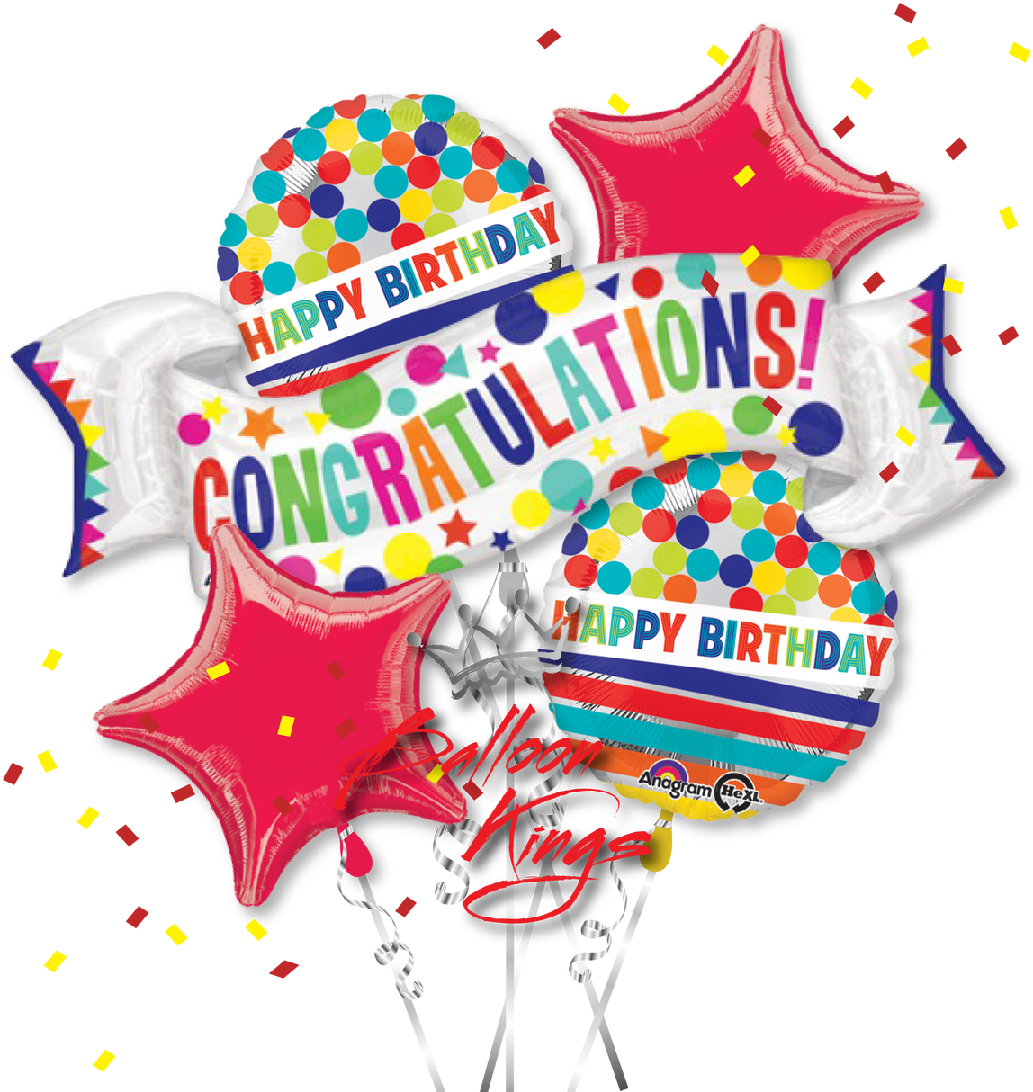 Congratulations Banner Bouquet - 40" Jumbo Congratulations Banner Balloon - Mylar Balloons (1280x1280)