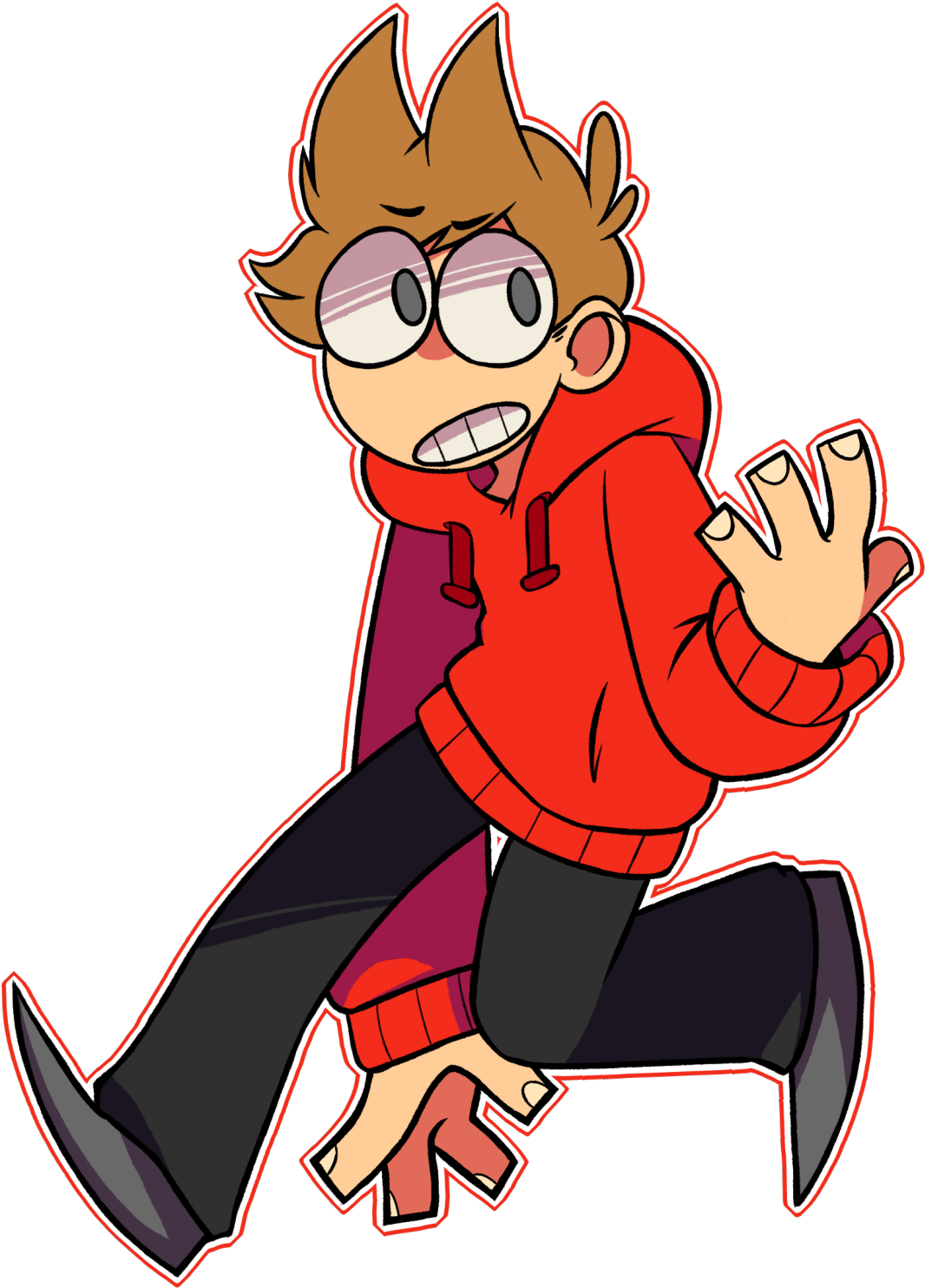 Confused Person Clip Art - Eddsworld Red Guy (1280x1591)