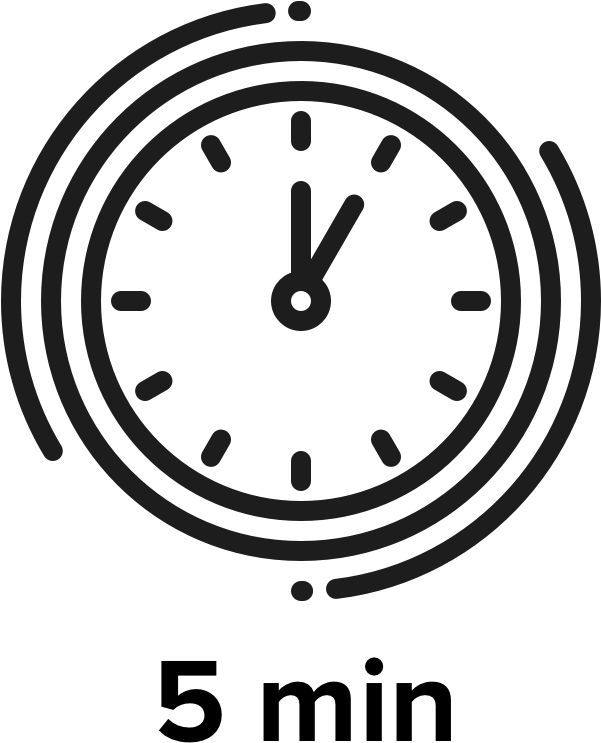 5 Minute Challenge - 5 Minutes Clock Png (640x840)