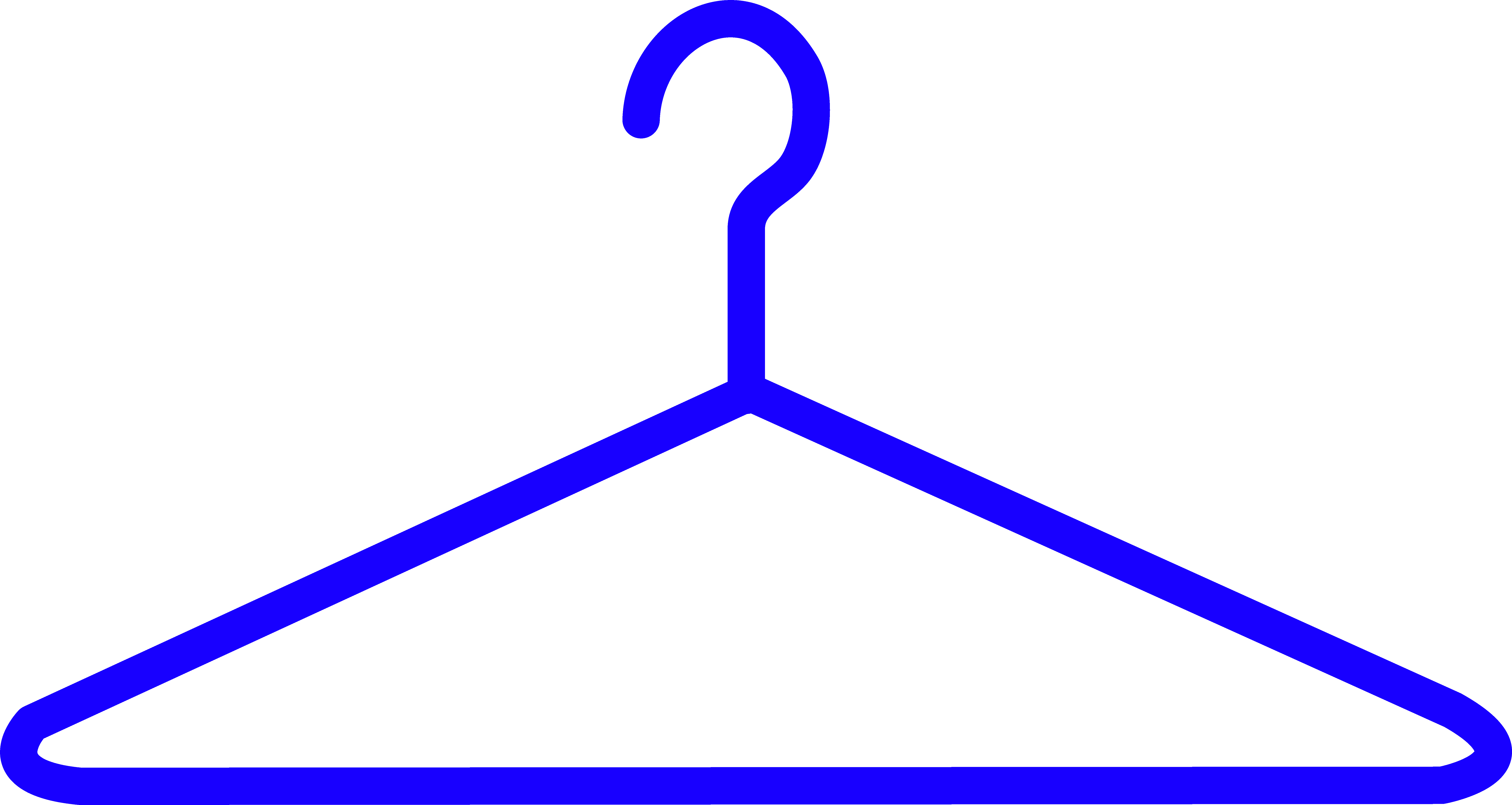 Blue Plastic Coat Hanger - Hanger Clipart (8414x4482)