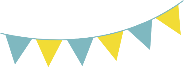 Blue Yellow Bunting Clip Art At Clipart Library - Yellow And Blue Bunting (600x219)