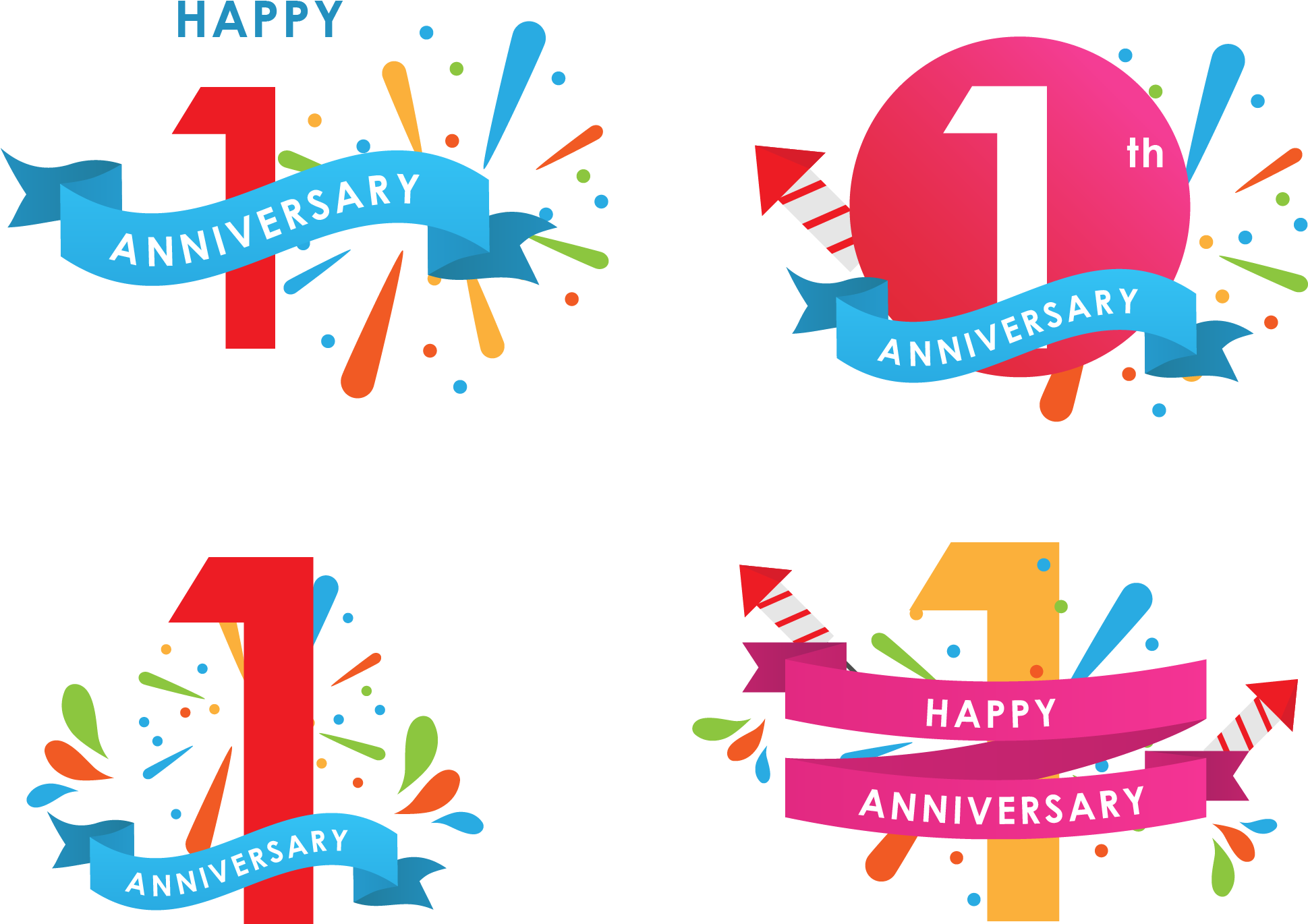 Icon Vector 1st Anniversary Celebrates - Transparent 1st Anniversary Png (1938x1616)