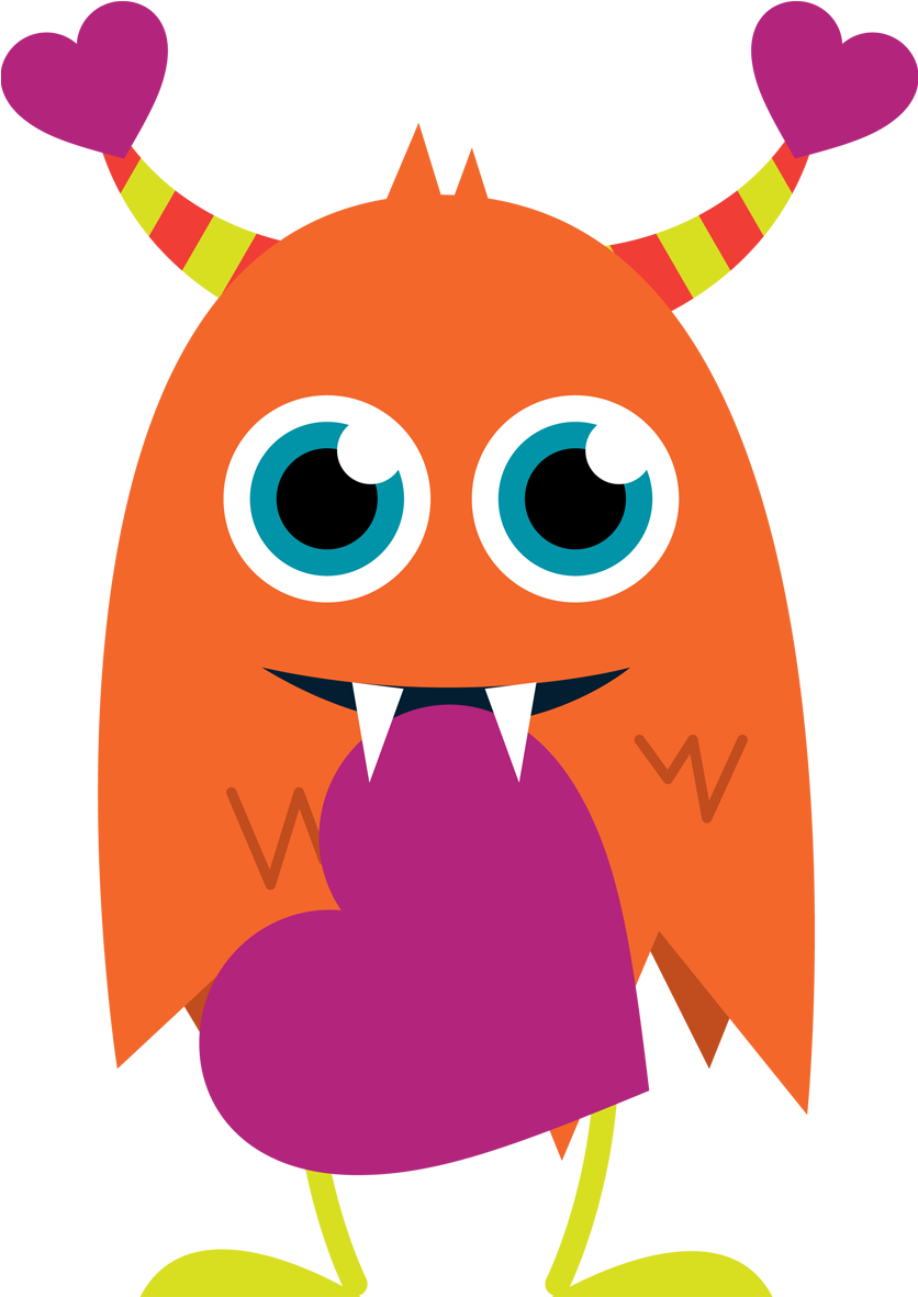 Happy Monster Clipart Clipart Panda Free Clipart Images - Love Monster Clip Art (876x1200)