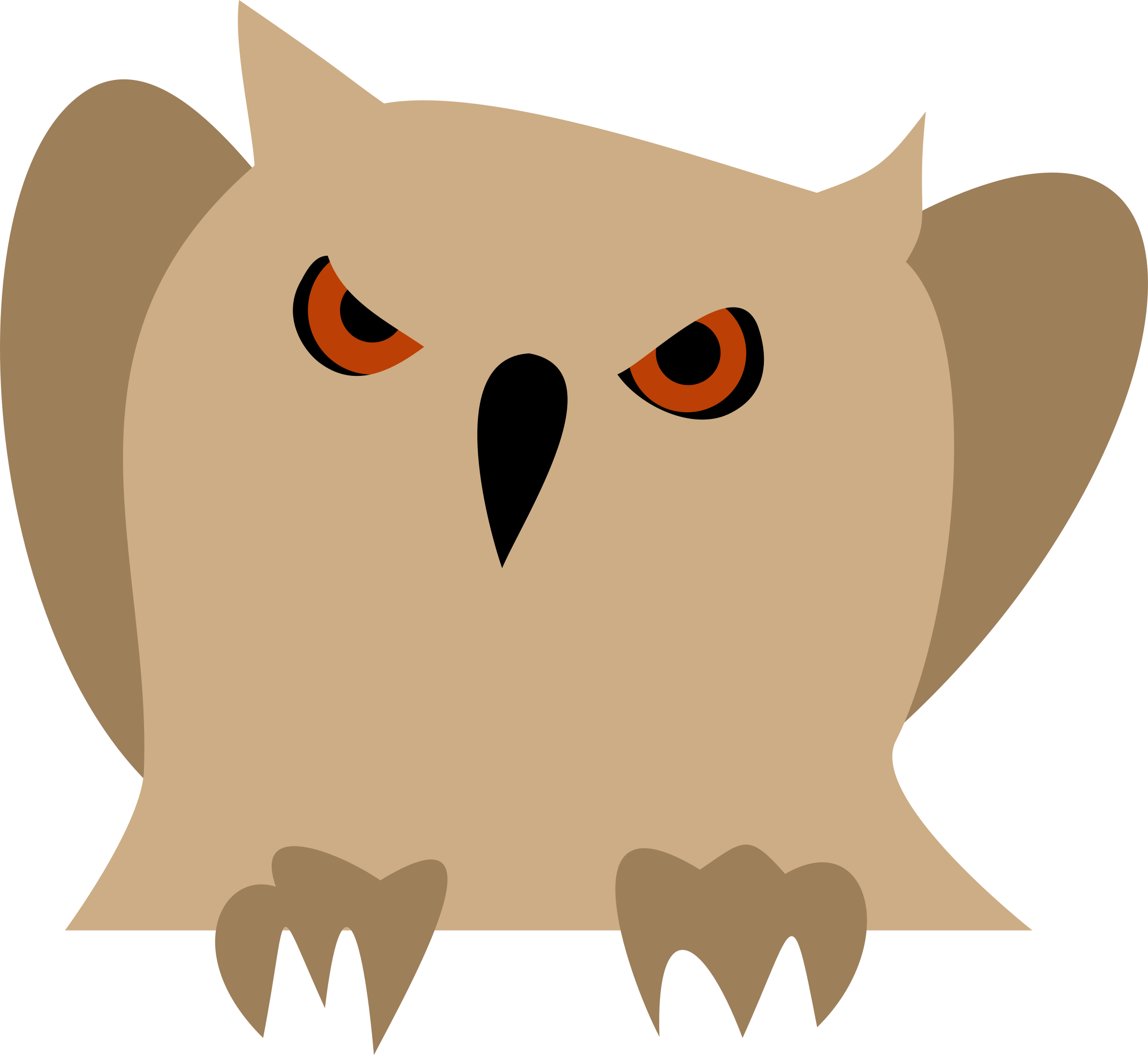 Sap Clipart - Angry Owl Clip Art (2400x2206)