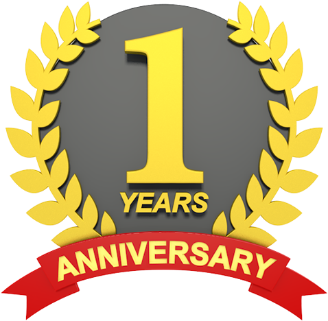Happy 1st Anniversary Clip Art Download - 1 Anniversary (540x540)