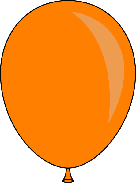 Orange Balloon Clipart - Orange Balloon Clipart (728x980)