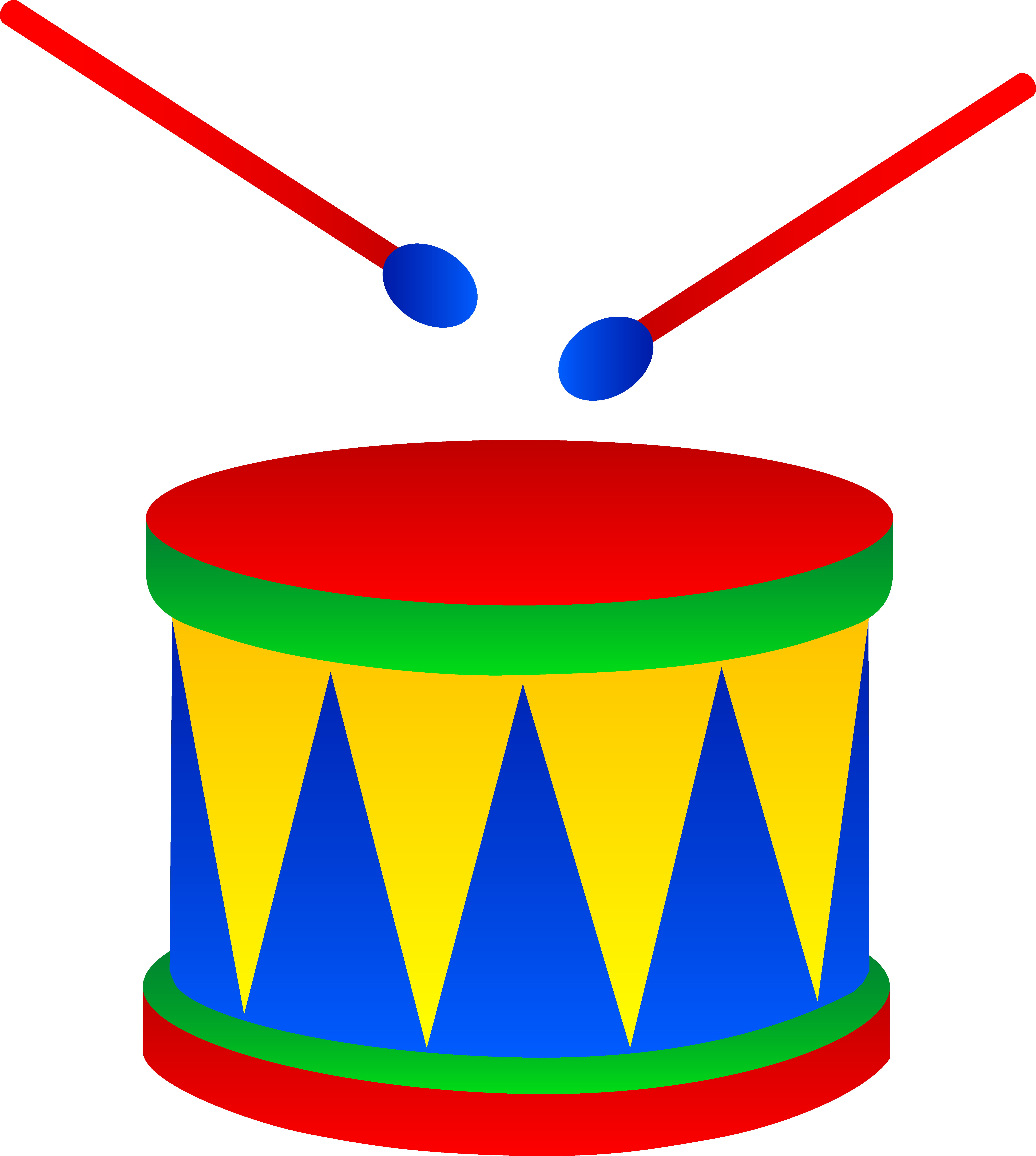 Marching Drum With Drumsticks - Drum Pictures Clip Art (5955x6648)