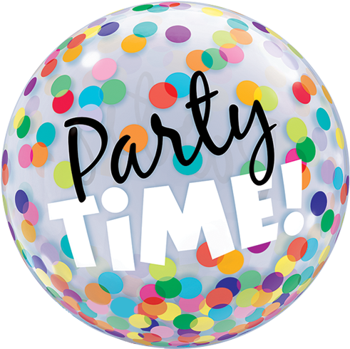Colourful Dots Bubble Balloon - Bubble Balloon Party Times (500x500)