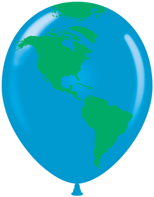 Globe Balloons - Megatex 17" Blue Latex Balloons Jumbo Round 72/bag (386x386)