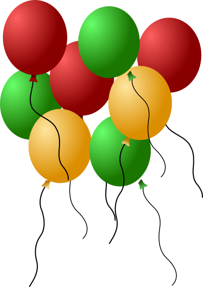 Seven Balloons Clip Art At Clker - Feliz Cumple Año Mija (907x1280)