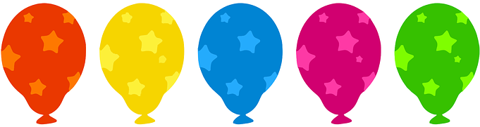 Balloons Inflated Air Celebration Party Bi - Clip Art (680x340)
