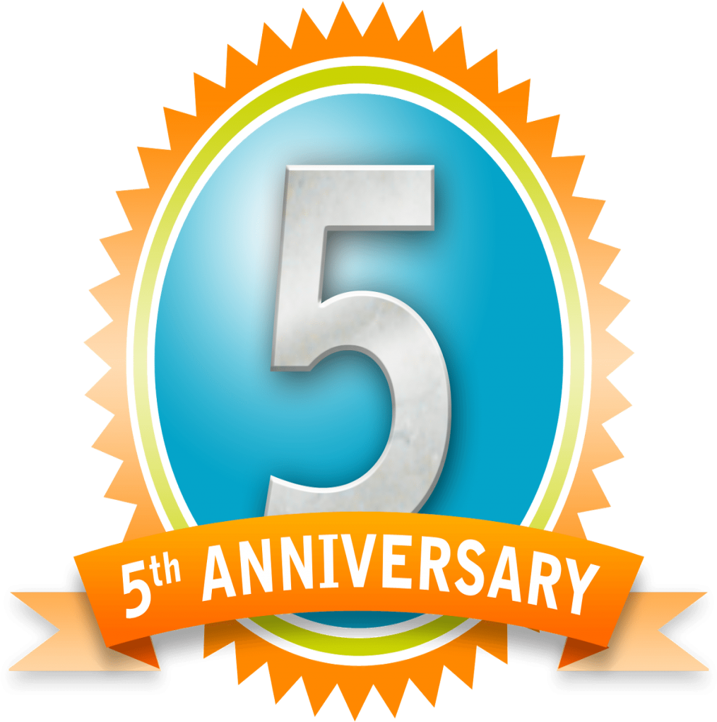 Happy Anniversary For Sweet Work Anniversary Emoticons - 5th Anniversary Celebration (1024x1024)