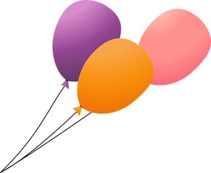 Balloon Balloons Birthday Festive Party Ba - Globos De Cumpleaños Caricatura (414x340)