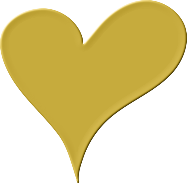 Congratulations On Your Recent Promotions - Gold Heart Clip Art (600x590)