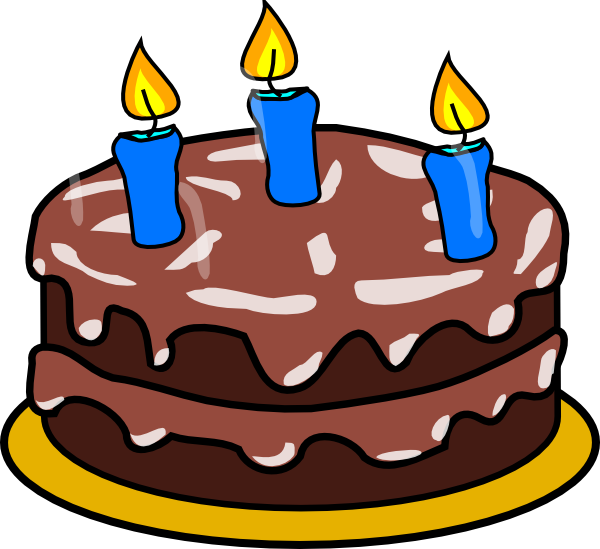 Birthday Cake Clip Art 3 (600x549)