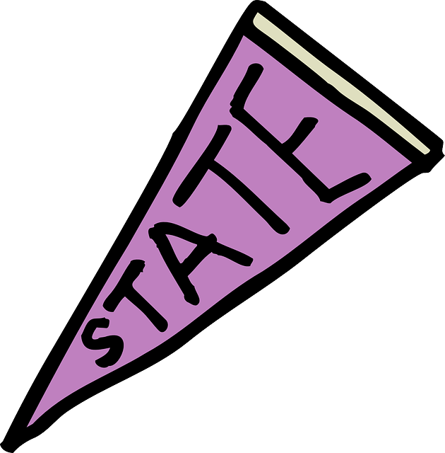 Pennant Flag, State, Drawing, Cartoon, Cheer, Support, - State Clip Art (630x640)