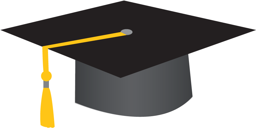 Graduation Hat Png - Graduation Cap Silhouette (1008x690)