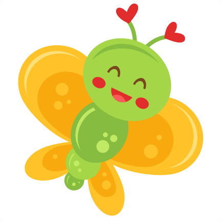 Smiling Butterfly Svg Scrapbook Cut File Cute Clipart - Smiling Butterfly Clipart (432x432)