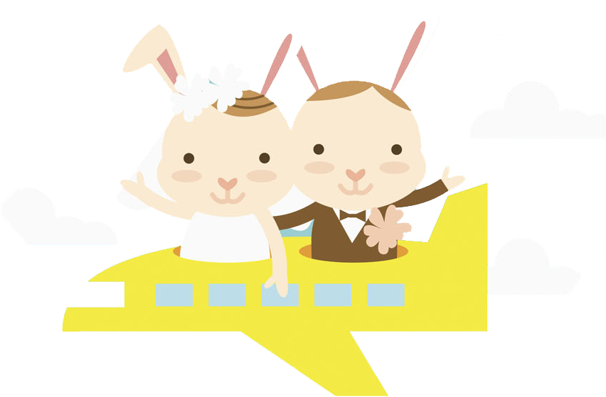 Rabbit Wedding Clip Art - Cartoon (851x569)