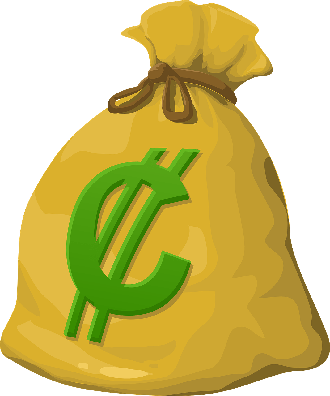 Bag Clipart Pile - Coin Bag Clip Art (1603x1920)