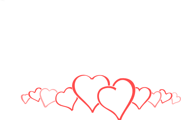 Heart Border Clipart Free - Small Hearts Clip Art (600x398)