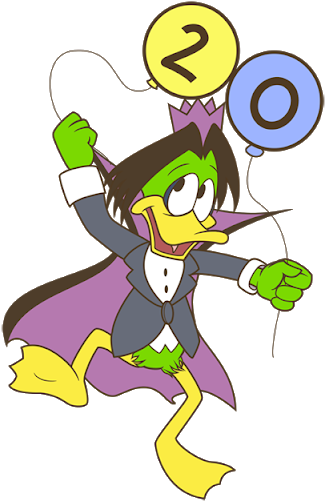 Count Duckula Celebrates His 20th Anniversary Today, - Cartoon (357x512)