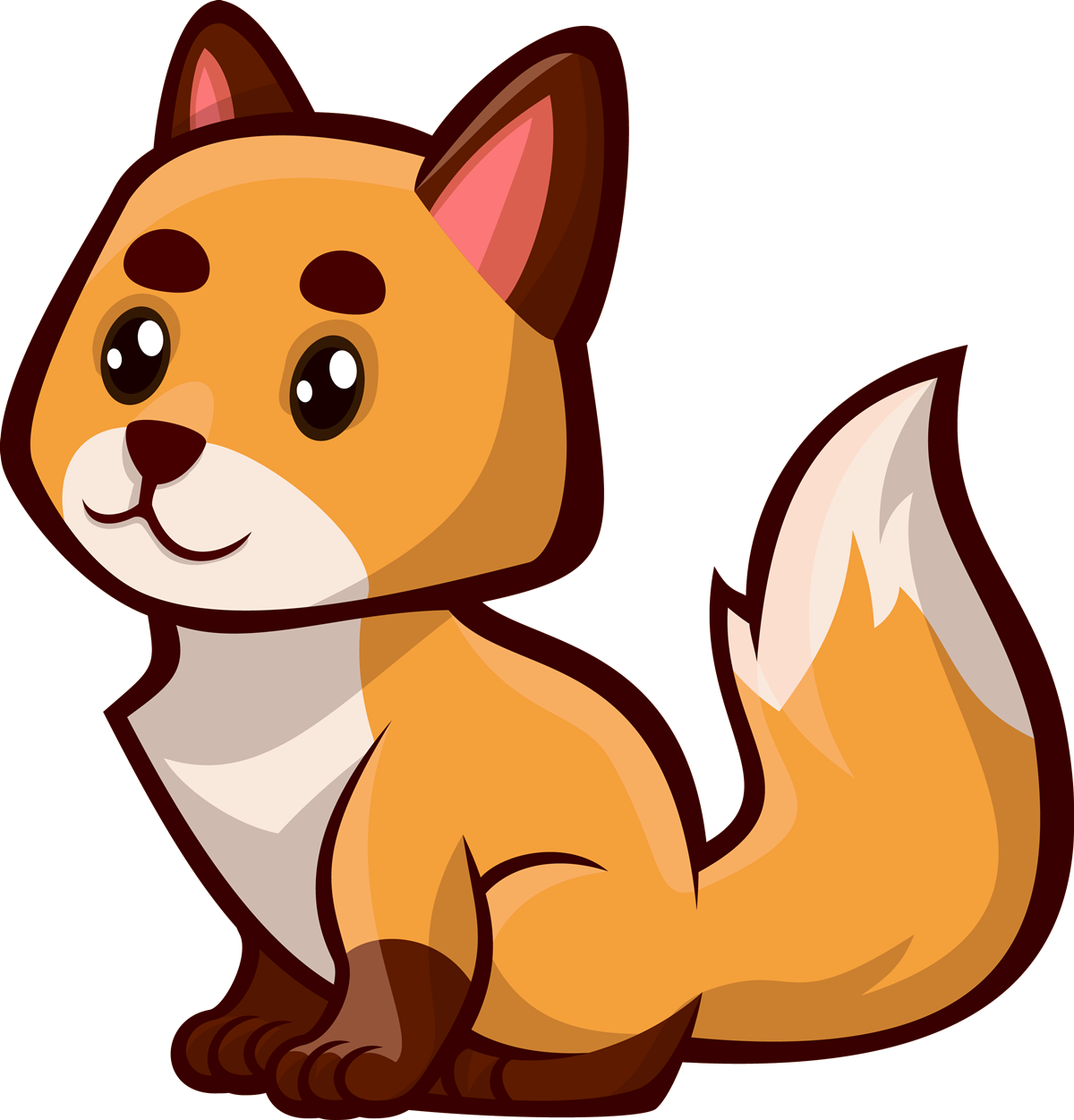 Free Sitting Fox Clip Art - Fox Clipart (1200x1251)
