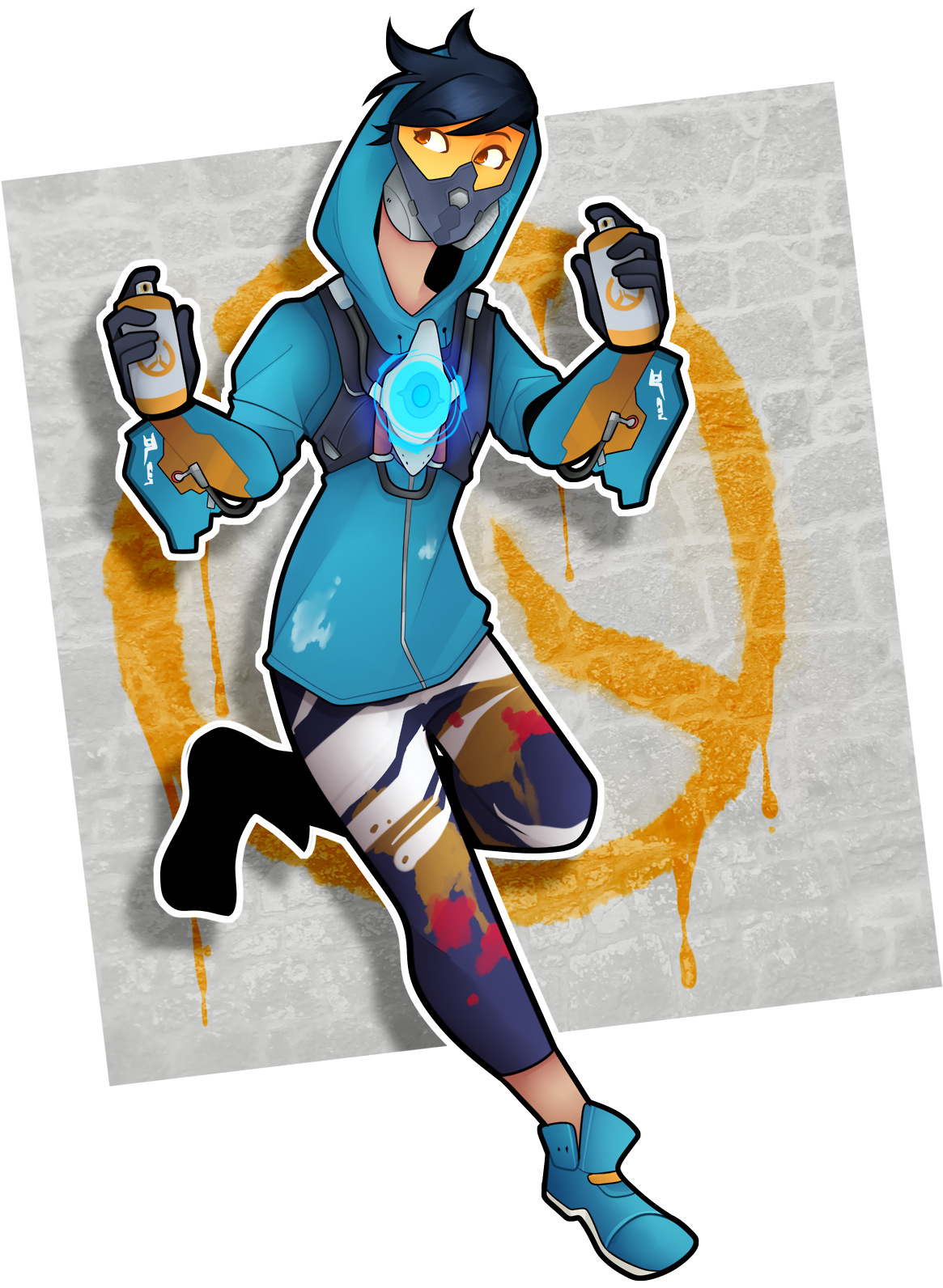 Happy Anniversary Overwatch - Tracer (1280x1637)