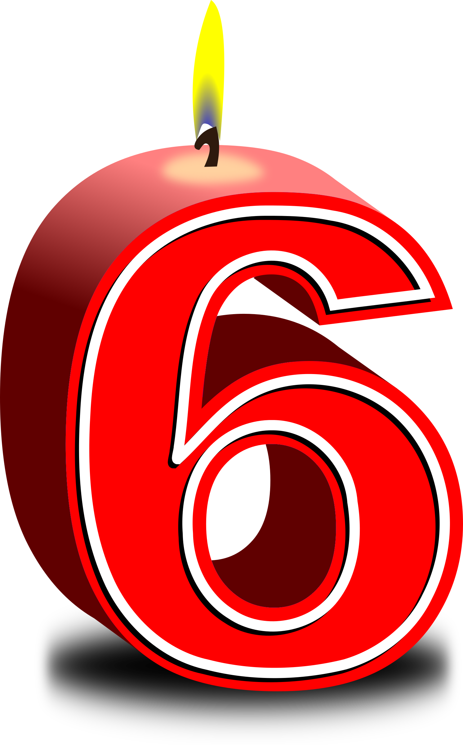 Excellent Clip Art 6 Medium Size - Birthday Candle 6 Png (1493x2400)