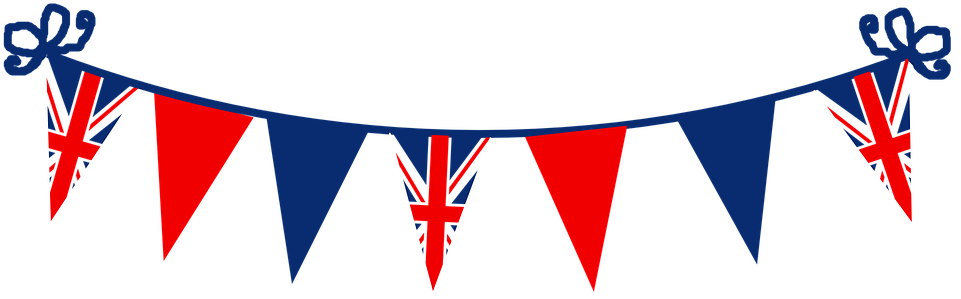 Queen Crown Clipart - Red White And Blue Bunting (960x480)