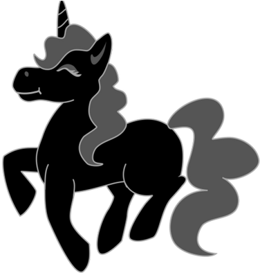 Veronica ✨ 🦉 ✨ 🦄 ✨ 🐌 ✨ - Niedlicher Schwarzer Unicorn Karte (400x400)