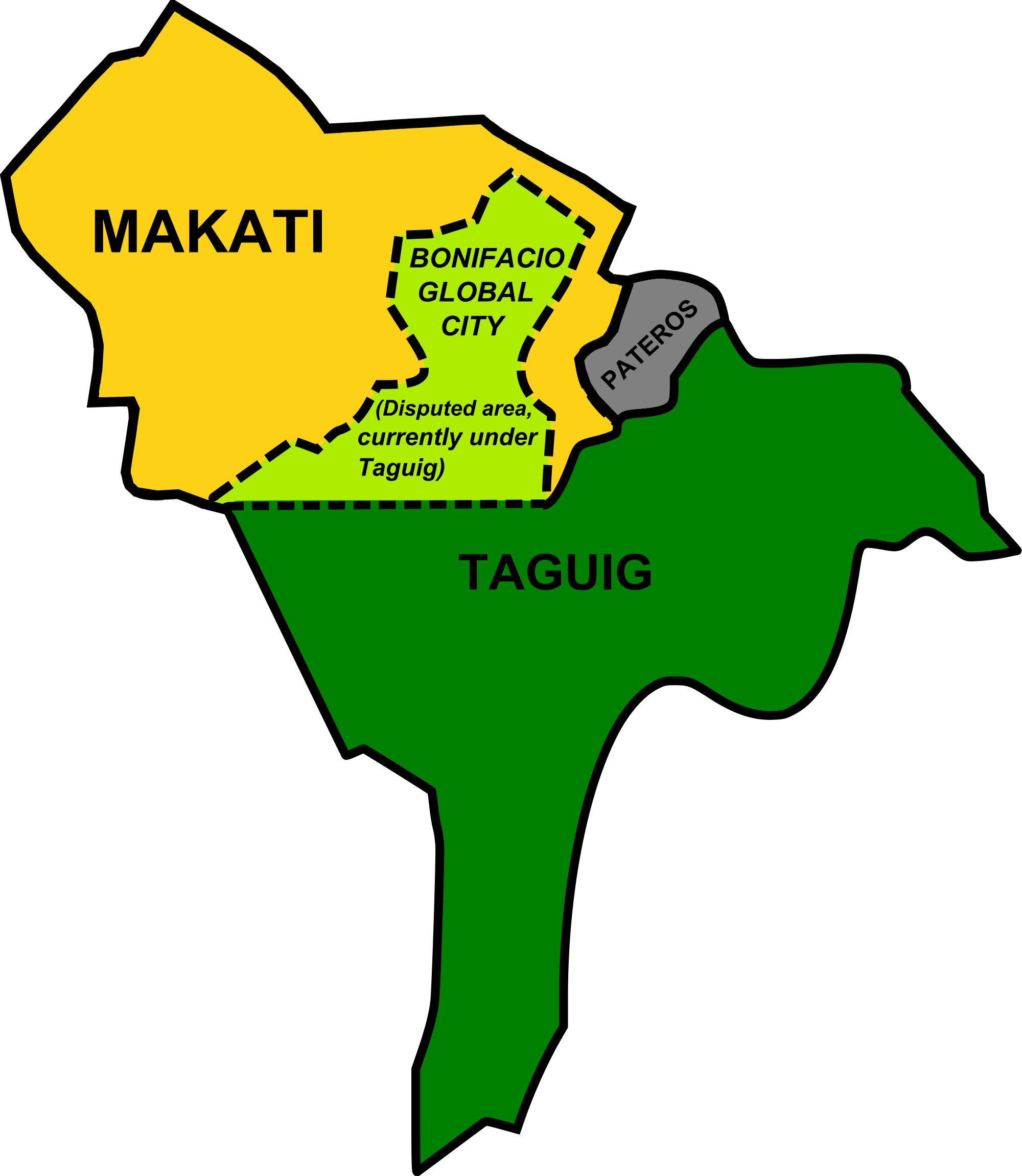 City Is Estimated To Be More Than One Million During - Mapa Ng Taguig City (2000x2300)