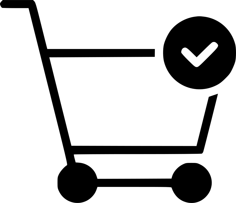 Cart Trolley Buy Done Checkmark Comments - Shopping Cart (980x846)