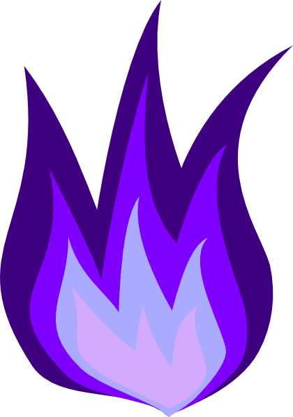 Fire Clip Art - Purple Fire Clipart (420x597)