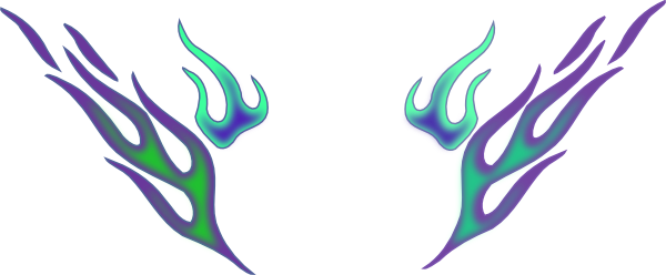 This Free Clip Arts Design Of Green & Purple Flames - Green And Purple Flames (600x248)