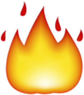 Fire Clipart Emoji - Fire Emoji Transparent Background (420x420)